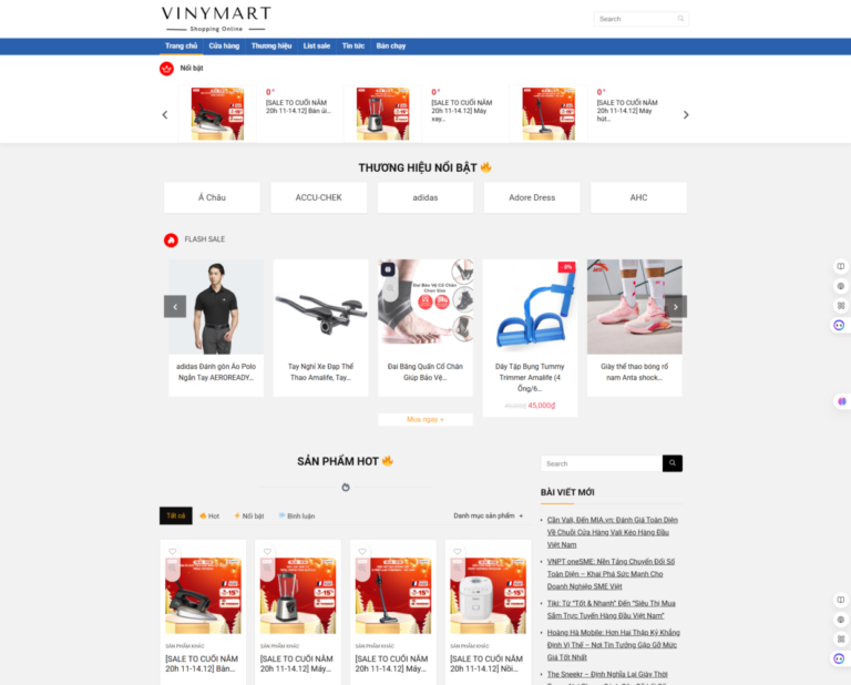 Mẫu website bán hàng affiliate, deal và mã giảm giá