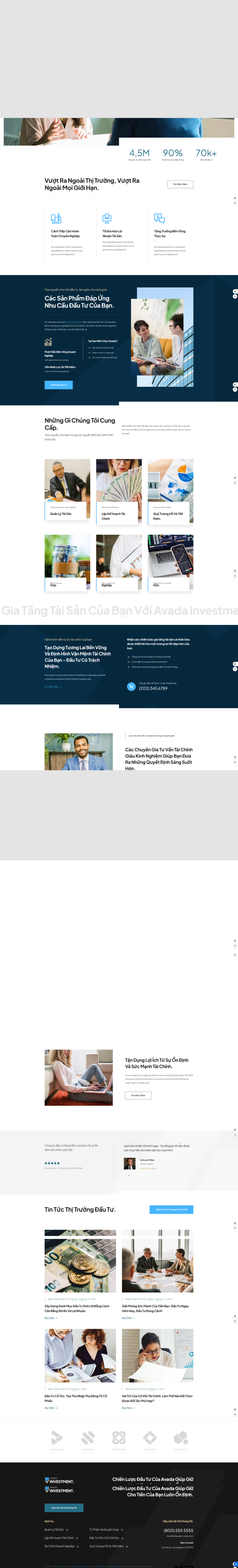 Mẫu website công ty đầu tư, quản lý tài sản