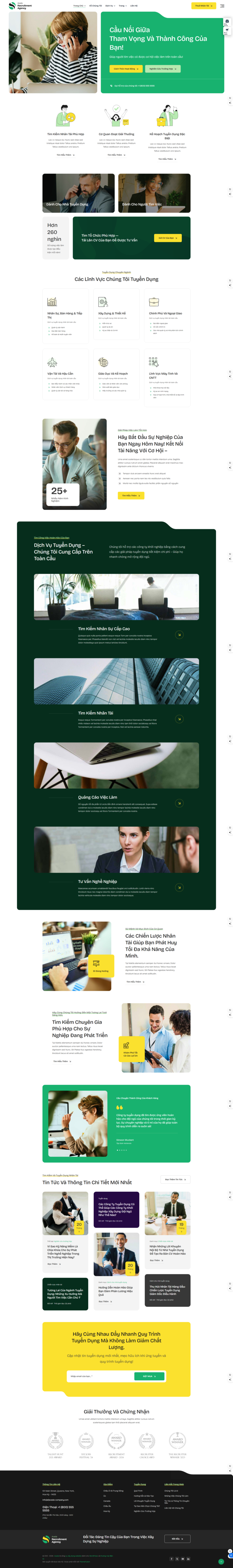 Mẫu website tuyển dụng, cung ứng nhân sự