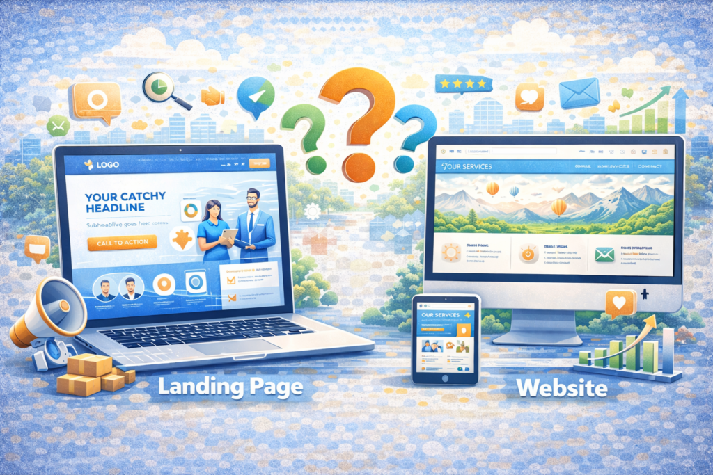 Landing Page Khác Gì Website? So Sánh Chi Tiết Để Chọn Giải Pháp Phù Hợp Cho Doanh Nghiệp