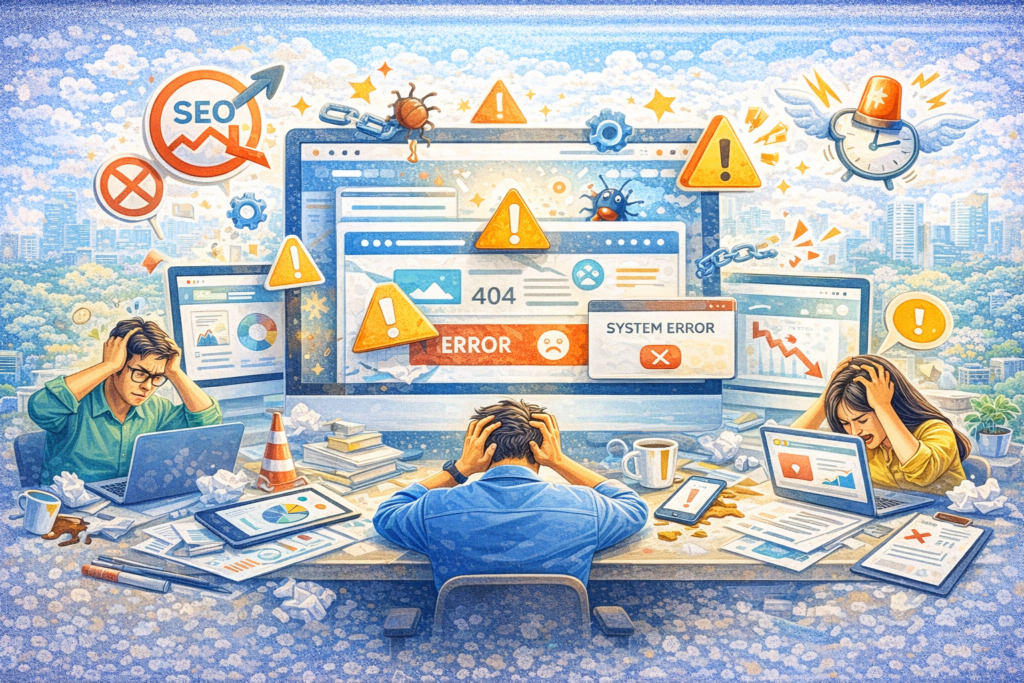 Những Lỗi Phổ Biến Khi Không Tuân Thủ Quy Trình Thiết Kế Website Chuyên Nghiệp