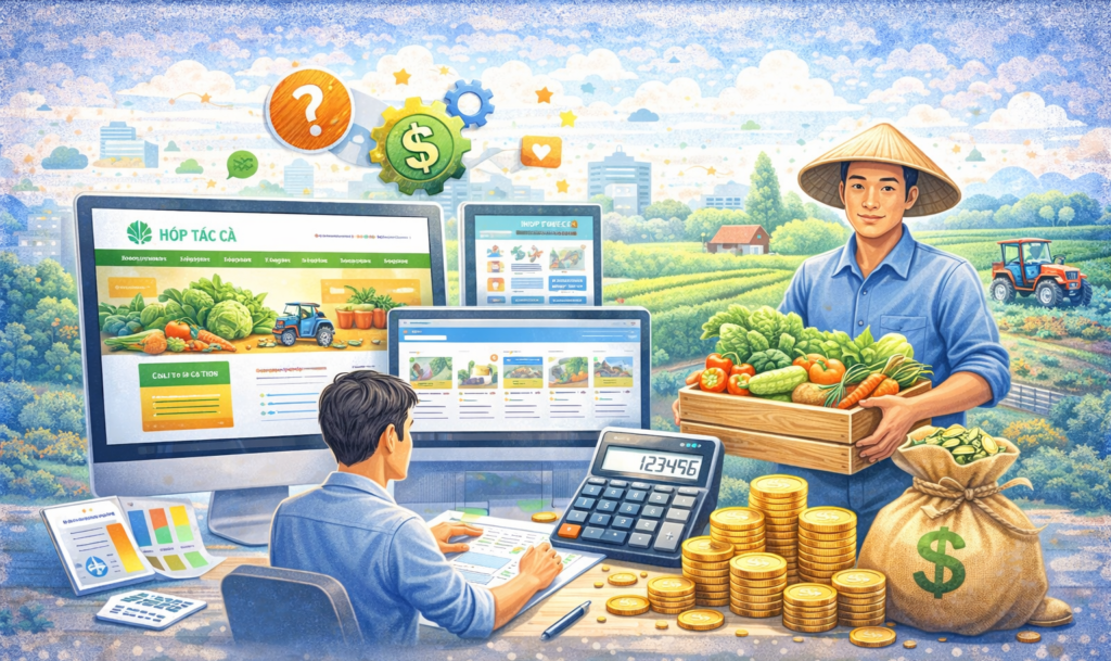 Chi phí thiết kế website cho hợp tác xã tại Ứng Hoà