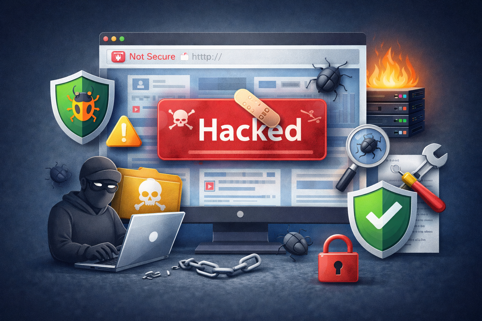 Website bị hack phải xử lý thế nào? Hướng dẫn chi tiết cách khắc phục và bảo mật Website