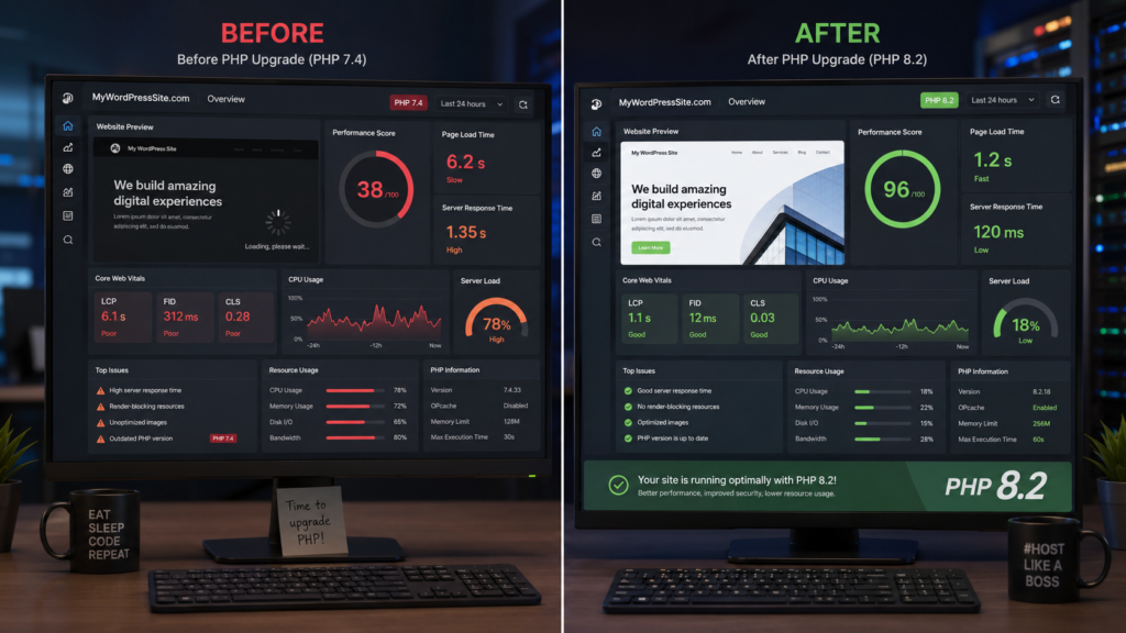 Hướng Dẫn Nâng Cấp PHP Trên DirectAdmin 2026 Không Lỗi Cho WordPress