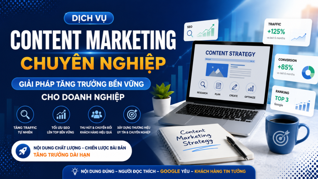 Lý do doanh nghiệp đầu tư dịch vụ content marketing chuyên nghiệp vẫn tăng trưởng khách hàng dù không chạy quảng cáo mạnh