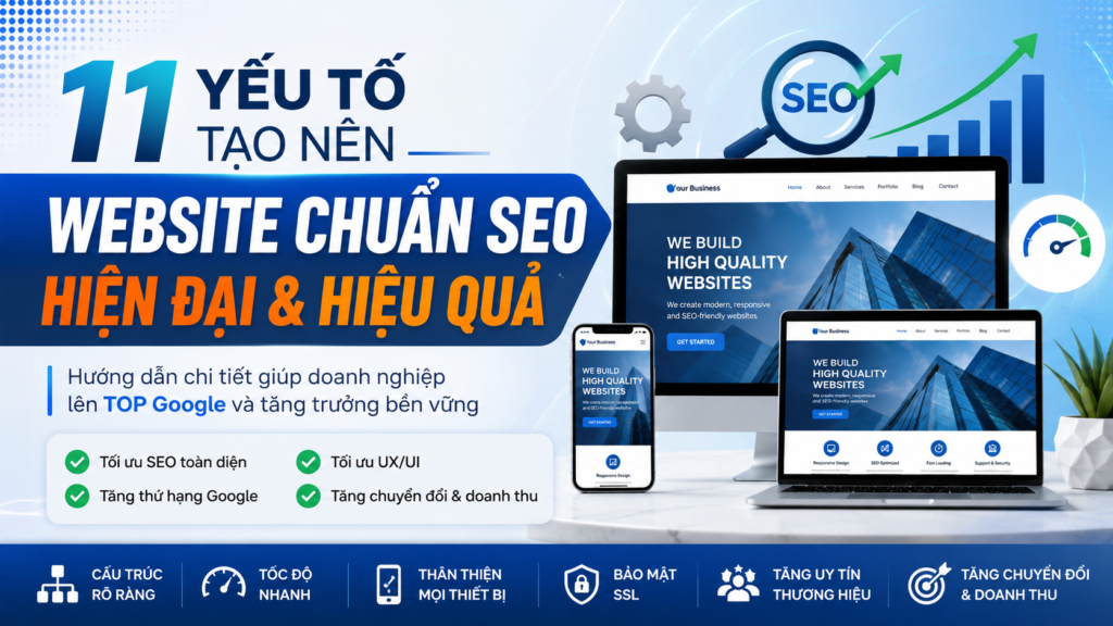 Yếu tố quyết định một website chuẩn SEO giúp doanh nghiệp tăng trưởng bền vững năm 2026