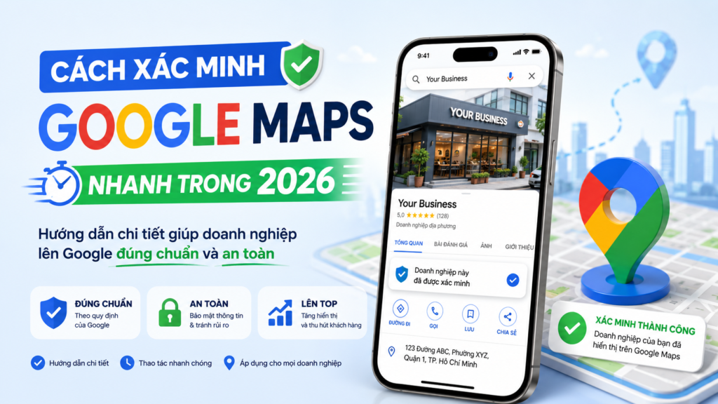 Cách xác minh Google Maps nhanh trong 2026: Hướng dẫn chi tiết giúp doanh nghiệp lên Google đúng chuẩn và an toàn