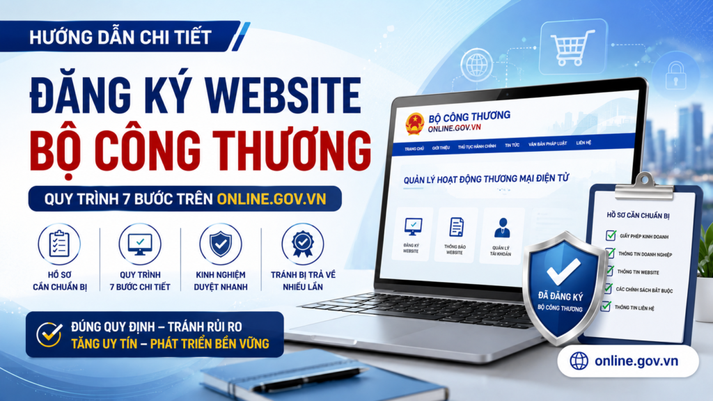 Đăng ký website Bộ Công Thương năm 2026: Hướng dẫn đầy đủ từ A-Z cho doanh nghiệp