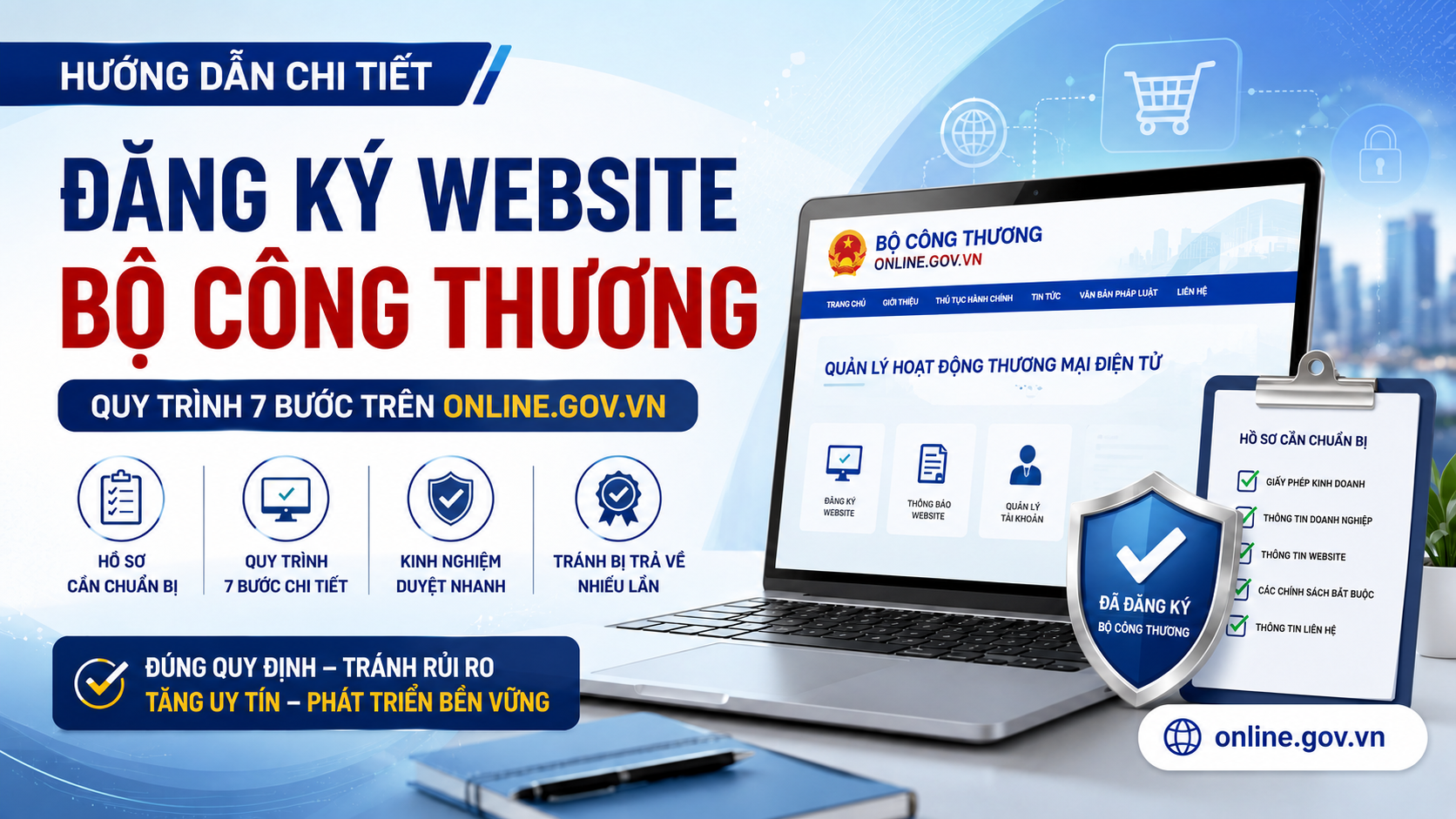 Đăng ký website Bộ Công Thương năm 2026: Hướng dẫn đầy đủ từ A-Z cho doanh nghiệp