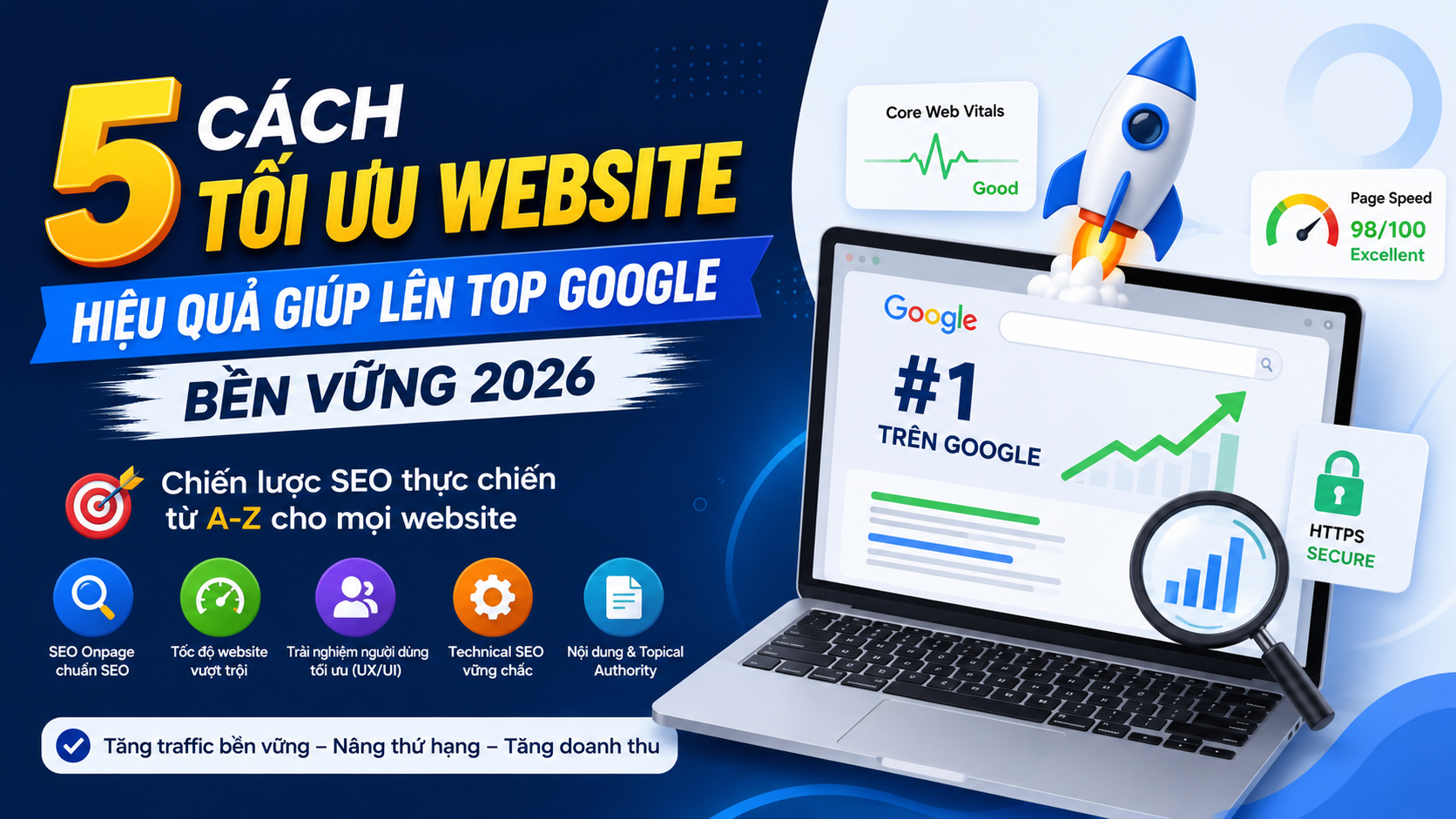 Cách Tối Ưu Website Hiệu Quả Giúp Lên Top Google Bền Vững (Chiến Lược SEO Thực Chiến 2026)