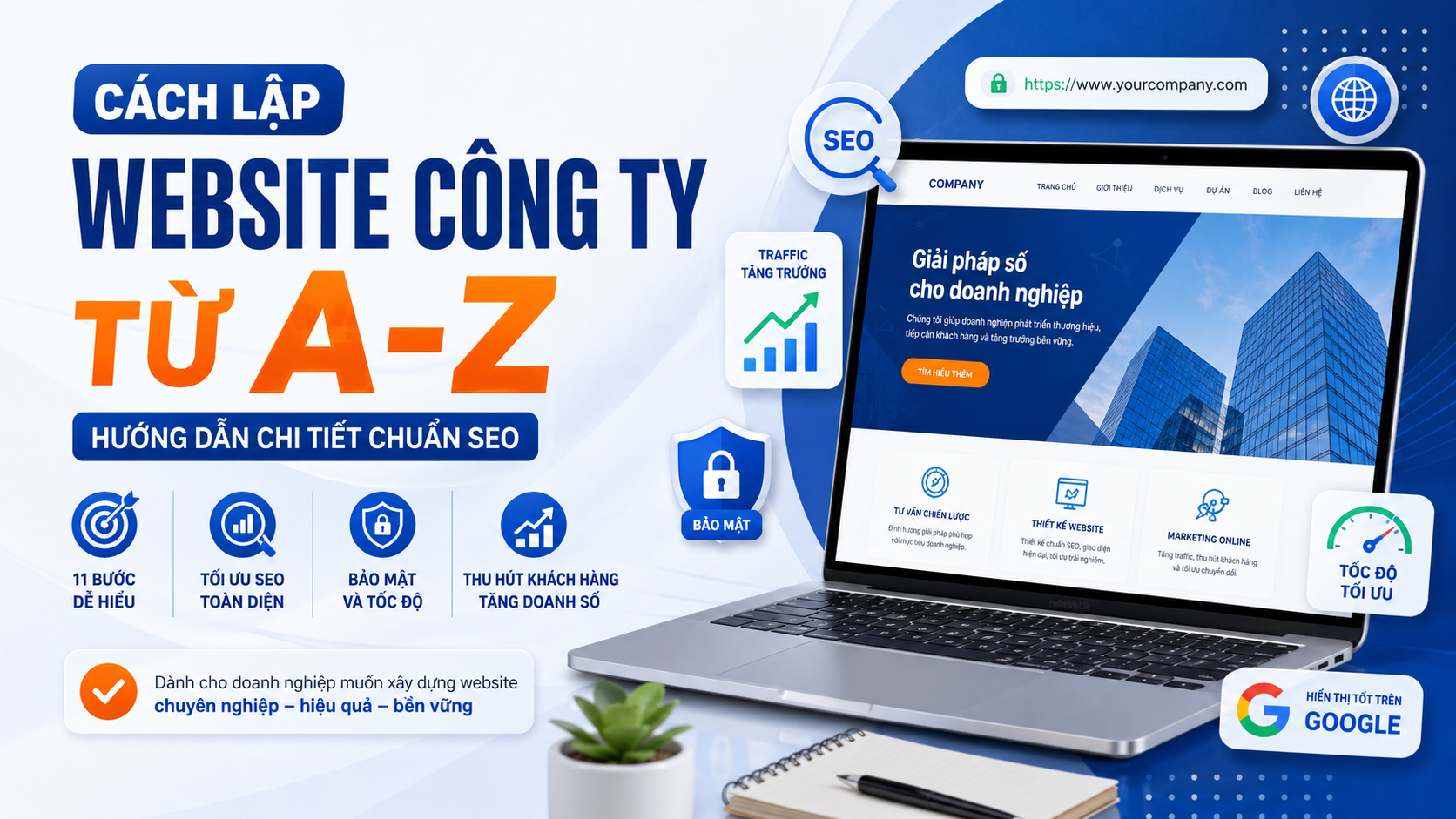 Website Công Ty Chuẩn SEO Từ A Đến Z Năm 2026: Hướng Dẫn Chi Tiết Cho Doanh Nghiệp Mới Bắt Đầu