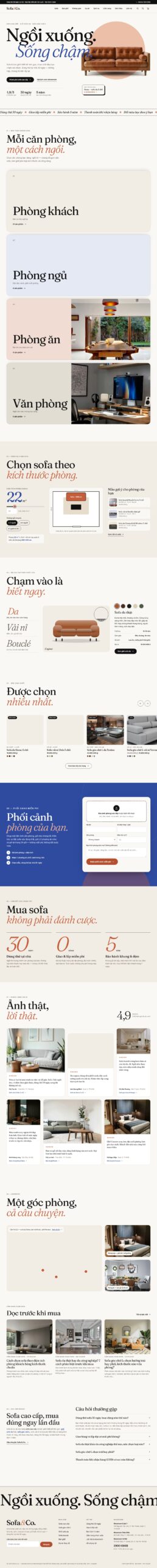 Mẫu website bán sofa & bàn ghế cao cấp Sofa & Co.