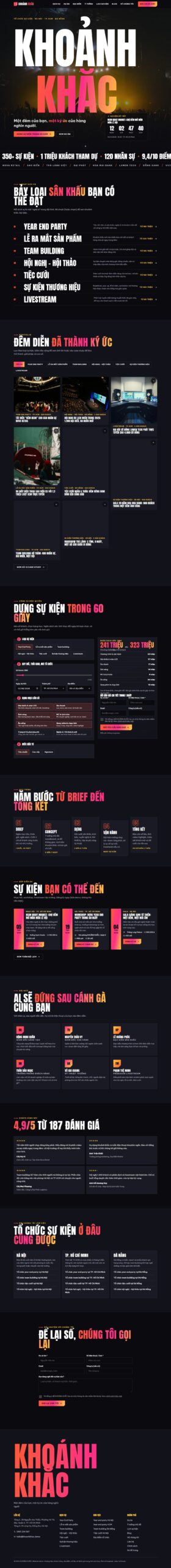 Mẫu website công ty tổ chức sự kiện KHOẢNH KHẮC
