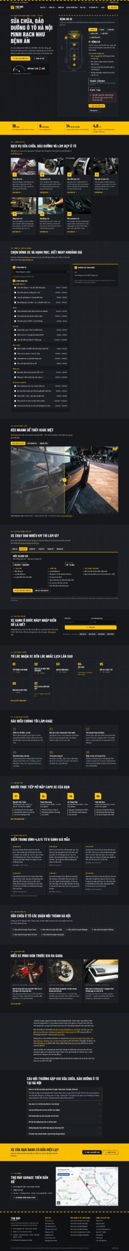 Mẫu website gara ô tô sửa chữa, bảo dưỡng, detailing THỢ MÁY GARAGE