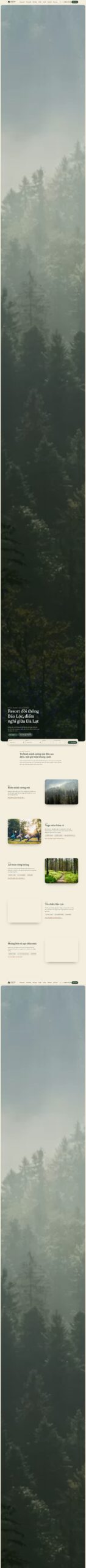 Mẫu website resort sinh thái SUỐI MƠ