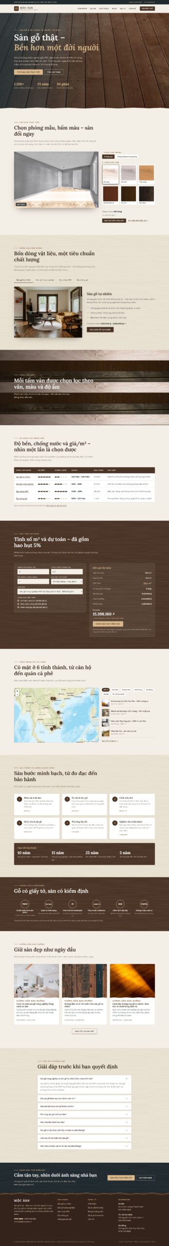 Mẫu website sàn gỗ và ốp tường Mộc Sàn