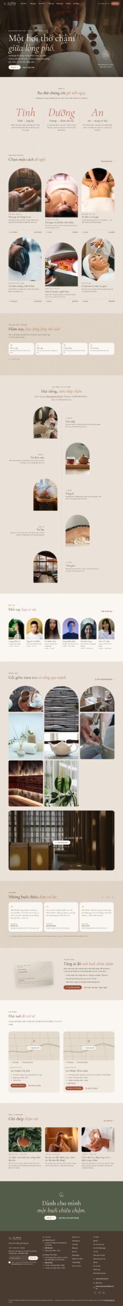 Mẫu website spa trị liệu AN NHIÊN