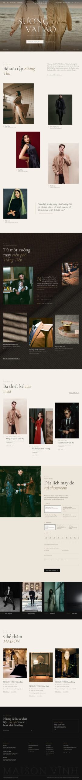 Mẫu website thời trang cao cấp, may đo